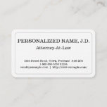 [ Thumbnail: Customizable Attorney-At-Law Business Card ]