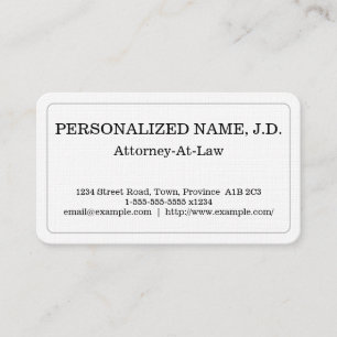 Customizable Attorney-At-Law Business Card