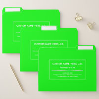 Customizable Attorney-At-Law File Folders