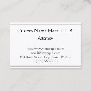 Customizable Attorney Business Card