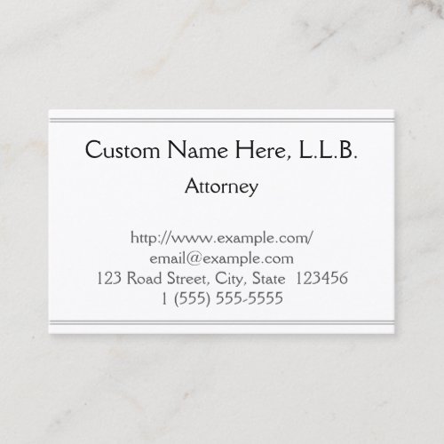 Customizable Attorney Business Card