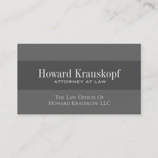 Customizable Attorney Business Cards (Front)