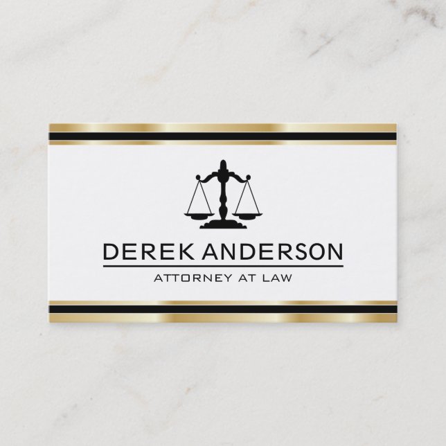 Customizable Attorney Business Cards (Front)