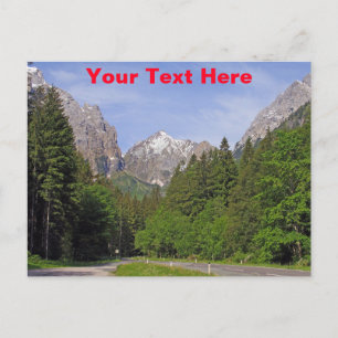 Customizable Austrian Alps Postcard
