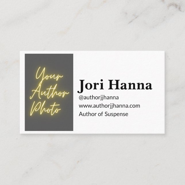Customizable Author Business Card (Front)