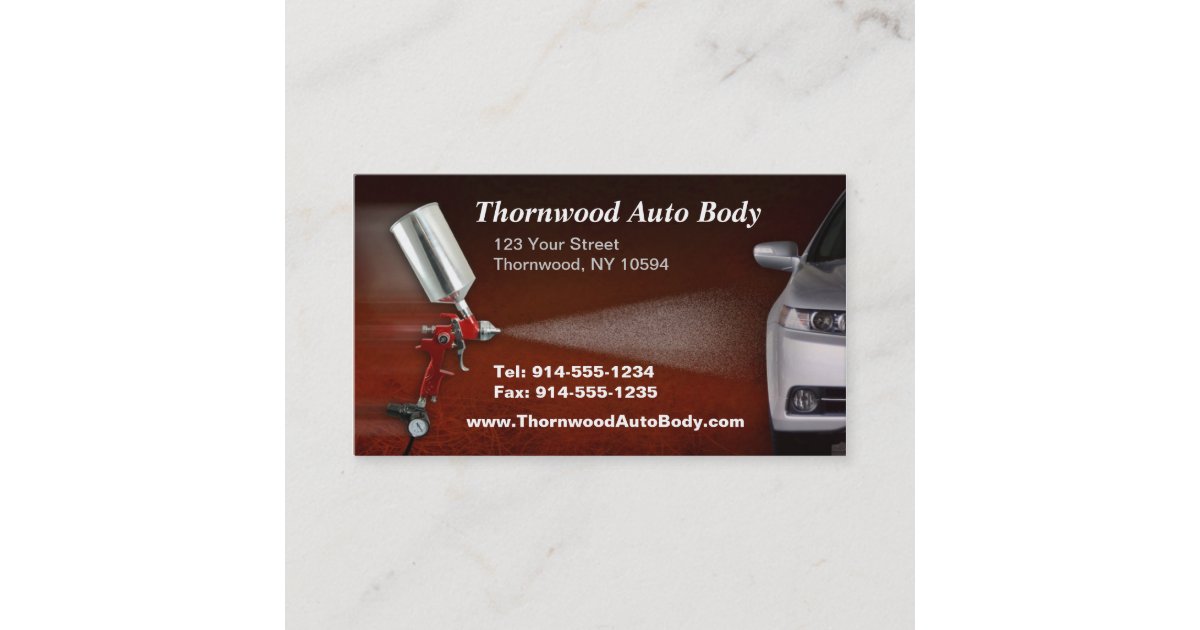 CUSTOMIZABLE Auto Body BC Business Card