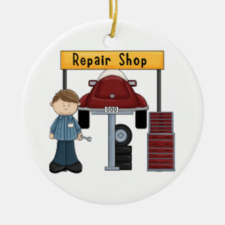Customizable Auto Repair Shop Tees and Gifts Ceramic Ornament