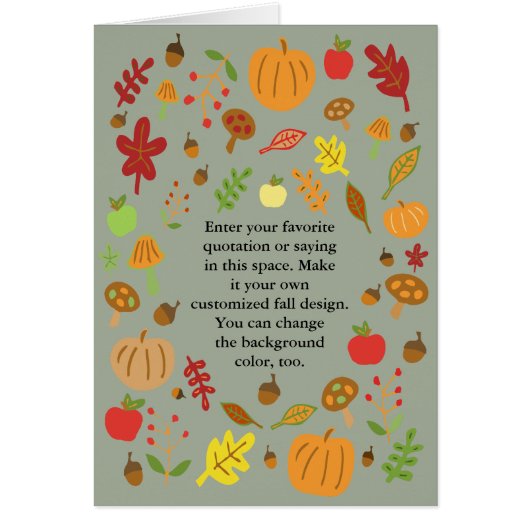 Customizable Autumn Design Cards (Front)