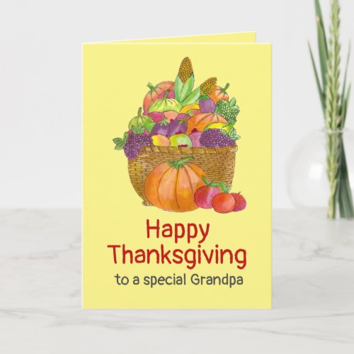 Customizable Autumn Harvest Thanksgiving  Card