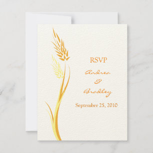 Customizable Autumn Wedding Response Card