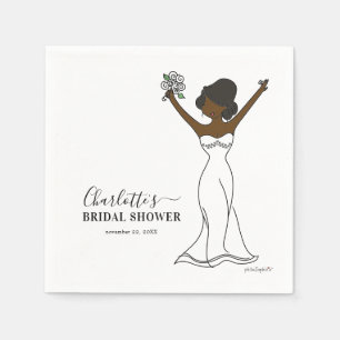 Customizable Avatar Bridal Shower   Hair Up Napkins