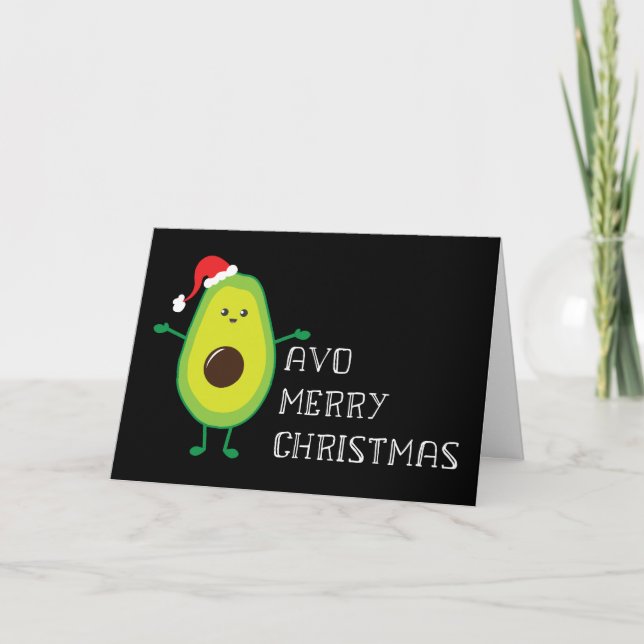 Customizable Avo Merry Christmas Card (Front)