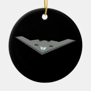 Customizable B2 Stealth Bomber Flying Ceramic Ornament
