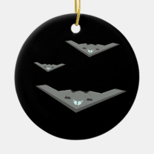 Customizable B2 Stealth Bomber Flying Ceramic Ornament