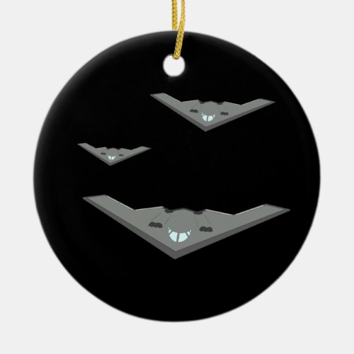 Customizable B2 Stealth Bomber Flying Ceramic Ornament
