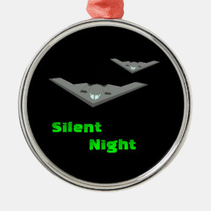 Customizable B2 Stealth Bomber Flying Silent Night Metal Ornament