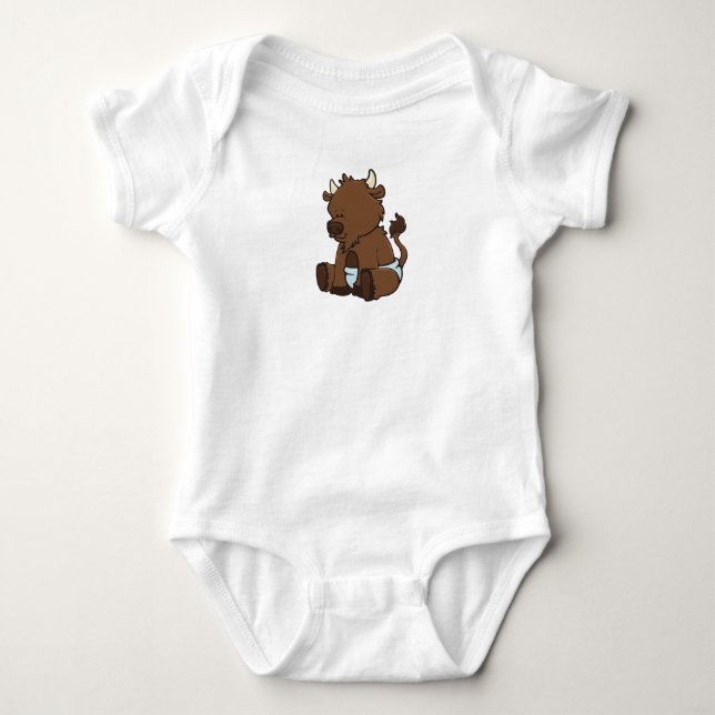 Customizable Baby Bison Bodysuit (Front)