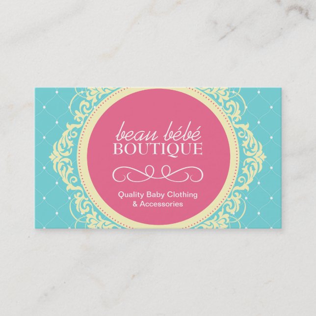 Customizable Baby Boutique Business Card (Front)