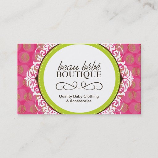 Customizable Customizable Baby Boutique Business Card