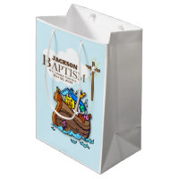 Customizable, Baby Boy Baptism Noah's Ark