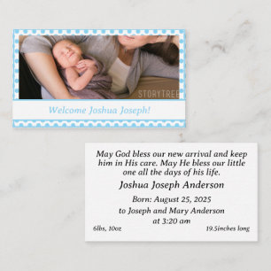 Customizable Baby Boy Birth Announcement