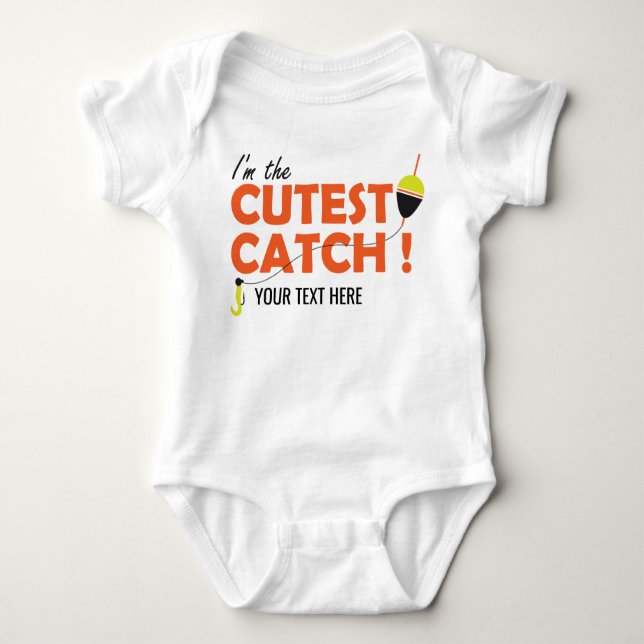 Customizable Baby Fishing Bodysuit Shirt (Front)