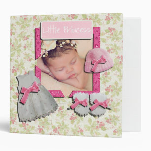 Customizable Baby Girl Scrapbook Binder