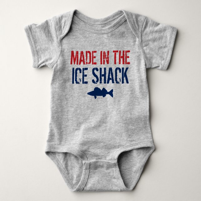 Customizable Baby Ice Fishing Bodysuit T Shirt (Front)