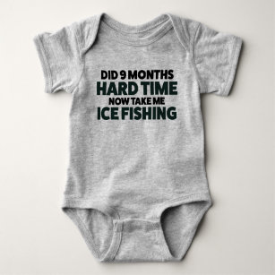Customizable Baby Ice Fishing Bodysuit T Shirt