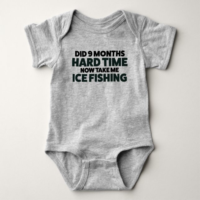 Customizable Baby Ice Fishing Bodysuit T Shirt (Front)
