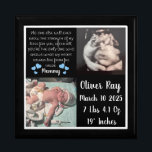 Customizable Baby Keepsake Box<br><div class="desc">Cherish and preserve your baby's precious moments with this beautifully designed, customizable keepsake box. The frame showcases a heartfelt message from a mother to her child, surrounded by spaces for two baby photos. Customize the text areas to include your baby's name, birth date, weight, and length. This keepsake box is...</div>