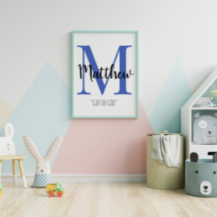 Customizable Baby Name Meaning Room Poster