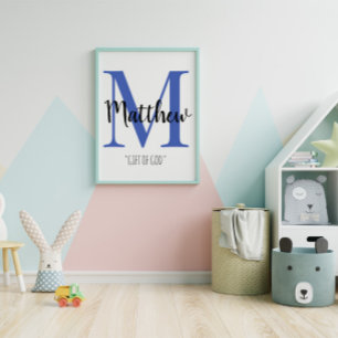 Customizable Baby Name Meaning Room Poster