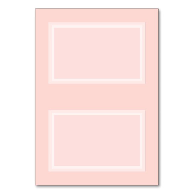 Customizable Baby Pink Tented Place Cards (Front)