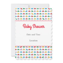 Customizable Baby Shower Announcement Flat Card