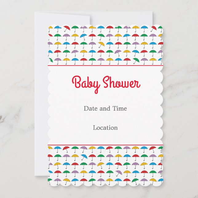 Customizable Baby Shower Announcement Flat Card (Front)