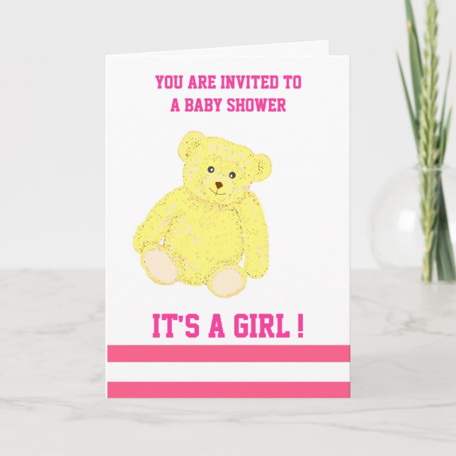 Customizable Baby Shower Invitation girl (Front)