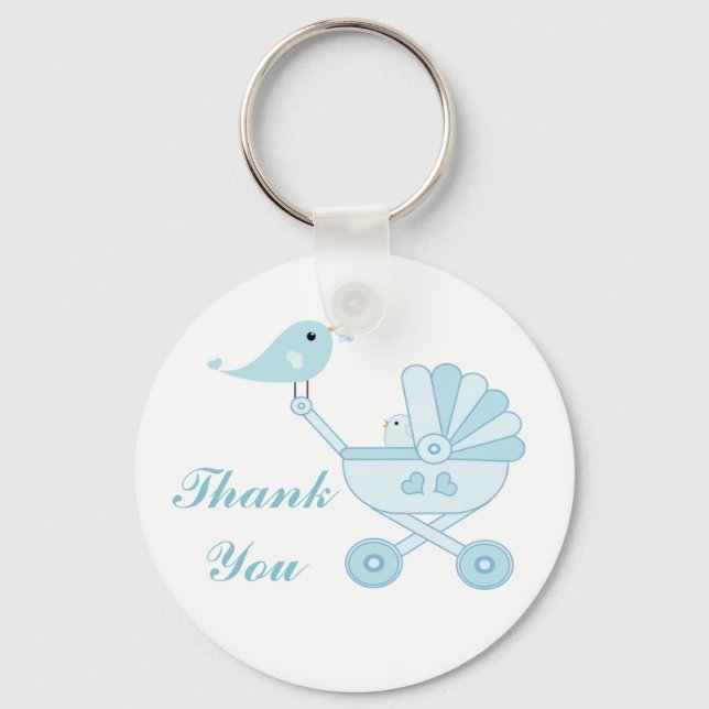 Customizable Baby Shower Party Favor Key Chain (Front)