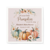 Customizable Baby Shower with Pumpkin Design