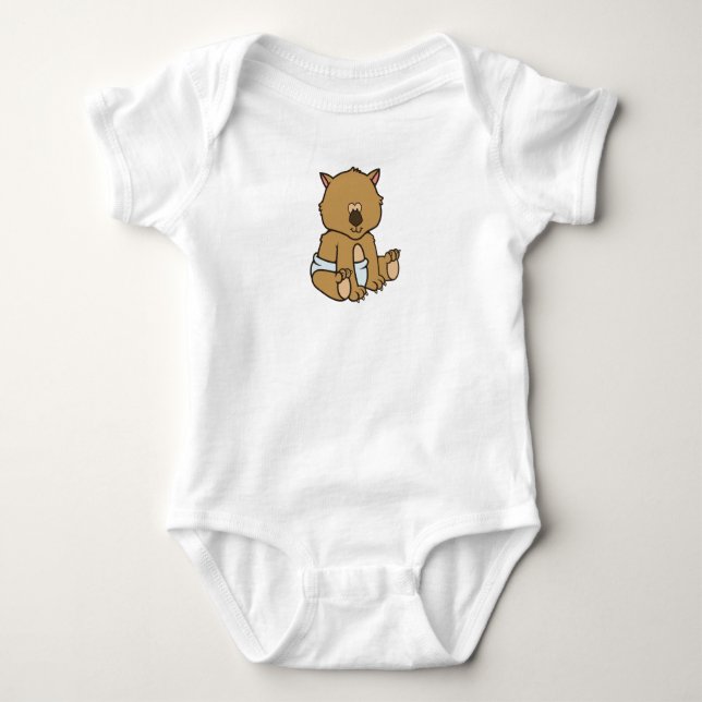 Customizable Baby Wombat Bodysuit (Front)