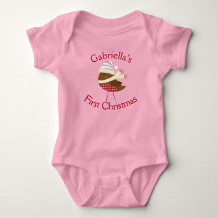 Customizable Baby's First Christmas Baby Bird Bodysuit