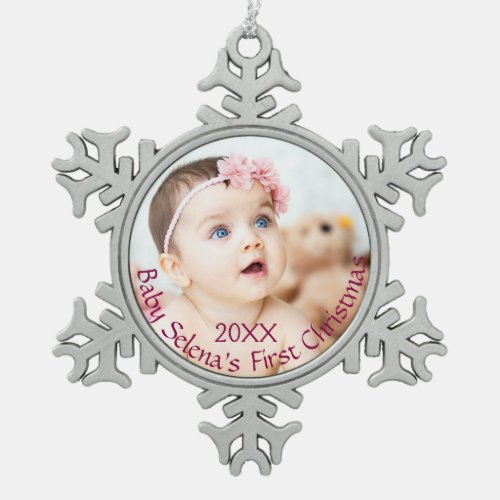 Customizable Babys First Christmas Ornament