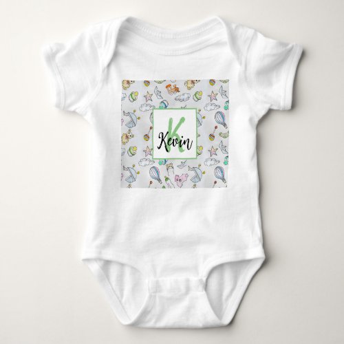 Customizable Babys Monogrammed Bodysuit