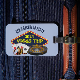Customizable Bachelor Party Las Vegas Casino Trip Luggage Tag