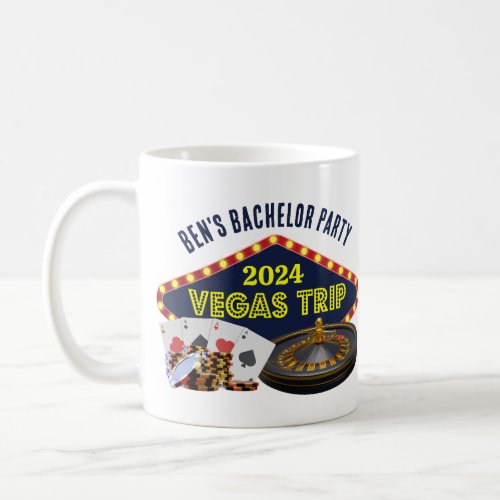 Customizable Bachelor Party Las Vegas Trip Casino Coffee Mug