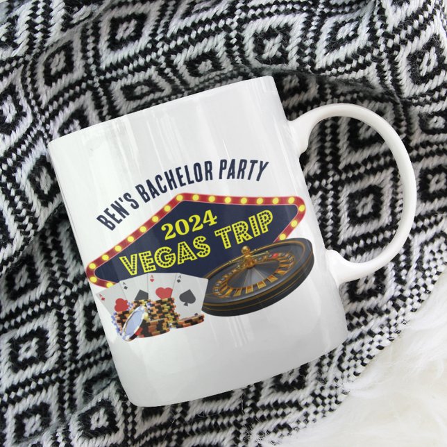 Customizable Bachelor Party Las Vegas Trip Casino Coffee Mug (Creator Uploaded)
