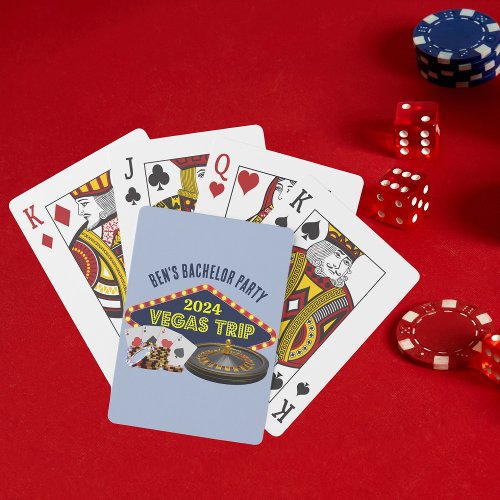 Customizable Bachelor Party Las Vegas Trip Casino Poker Cards