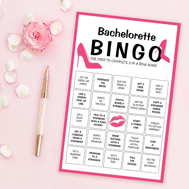 Customizable Bachelorette Bingo Game Card (Creator Uploaded)