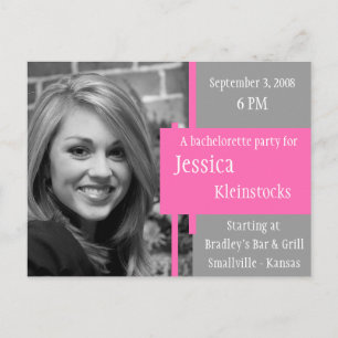 Customizable Bachelorette Party Revision 2 - Photo Invitation Postcard