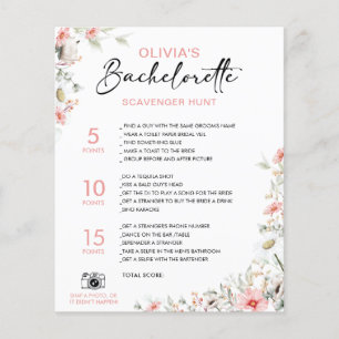 Customizable Bachelorette Scavenger Wildflowers